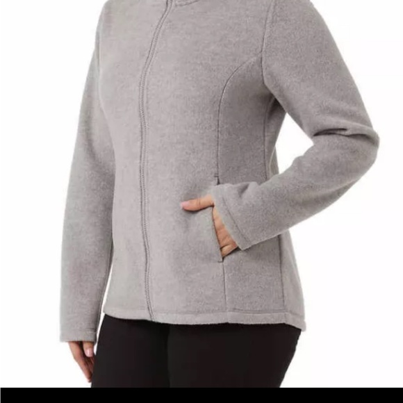 Women's Gray Fleece Jacket - Picture 8 of 8